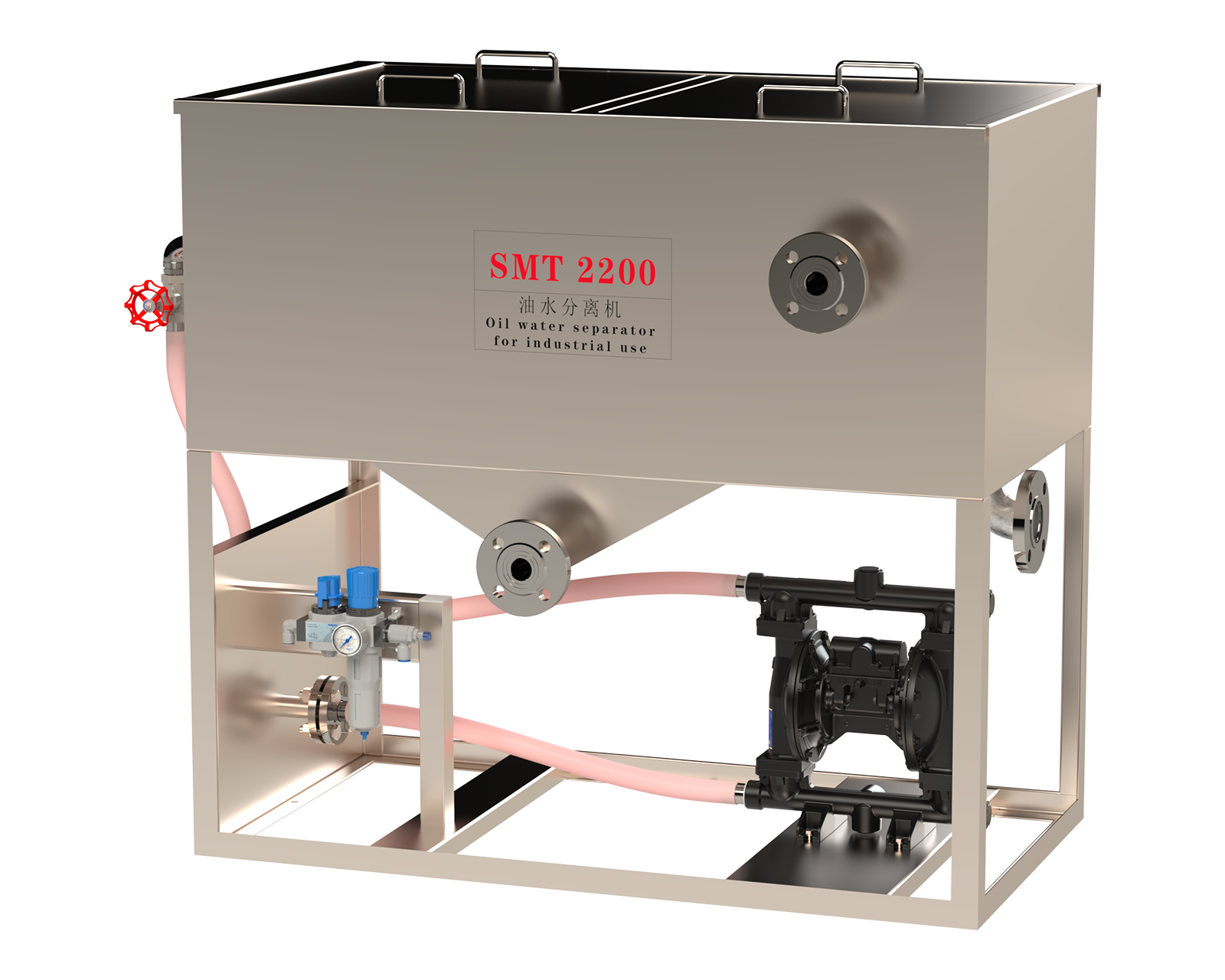 FRIESS SMT2200-FB oil-water separator angled view